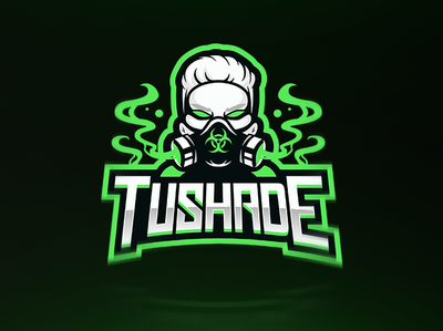 Tushade Mascot Logo branding design esport flat green illustration illustrator logo logo design logodesign logodesigner mascot mascot logo mascotlogo minimal streamer toxic twitch type vector
