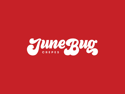 Junebug Crepes branding logo typogaphy