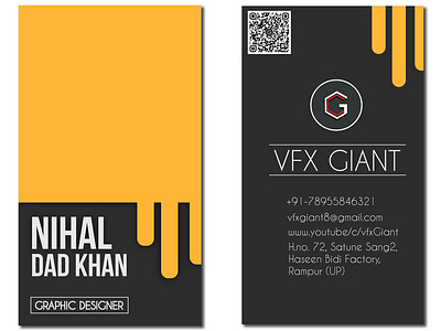 Vertical Business Card Design