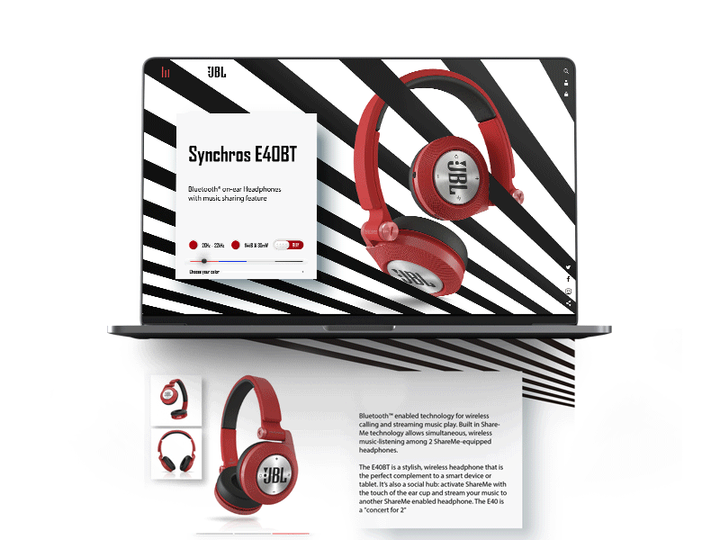 JBL Landing page conc. black brand branding color design graphic design landing landing page ui uidesign ux ui design web website