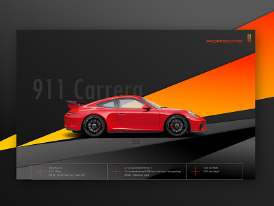 Porsche 911 black color design graphic design interface interface design interface designer landing landing page ui uidesign ux ui design web website website design