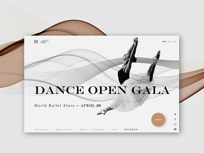 Dance Open Gala brand color design graphic design interface interface design interface designer landing landing design landing page typography ui uidesign ux ui design web website website design