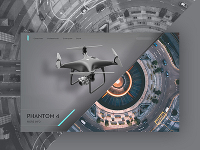 Phantom brand branding design drone gray grayscale identity interface interface design interface designer landing landing page minimal minimalism minimalist ui uidesign web website website design