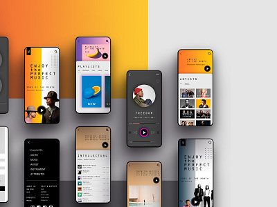 UI/UX Design Music App app brand branding color design graphic design interface interface design interface designer landing landing design typography ui uidesign ux ux ui design vector web website website design