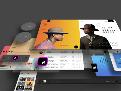 UI/UX Desgn Music App app applicaiton application design application ui branding design graphic design interface interface design interface designer landing landing design landing page ui uidesign ux vector web website website design