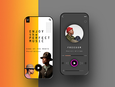 Music Player App Design animation design gradient graphic design gray interaction interaction design interface interface design interface designer ui ux ui design ui designer uidesign uiux web website website design