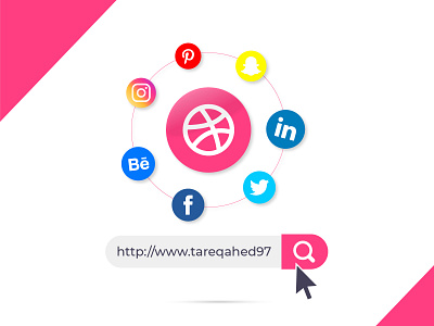 Search for me @tareqahed97 branding cover design design illustration logo ui web