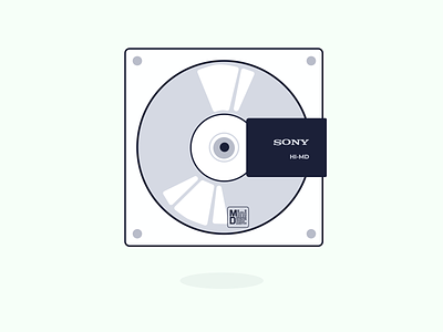 music storage :: minidisc barbados caribbean design graphic design illustration minidisc music