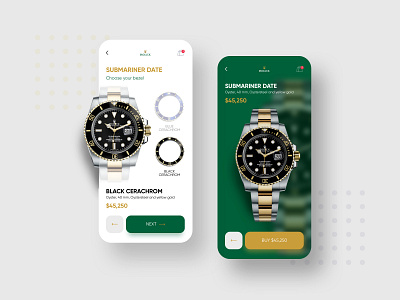 Rolex Watches app⌚️👑 app buy clean concept design ios minimal mobile rolex ui ui design uiux watch