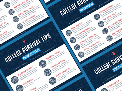BestColleges.com | College Survival Tips advice college facebook post infographic social media survival tips