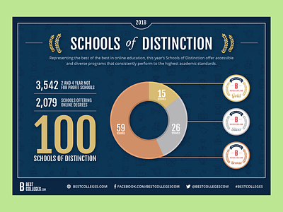 BestColleges.com | School of Distinction Infographics