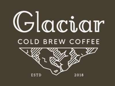 Glaciar Cold Brew Coffee branding logo