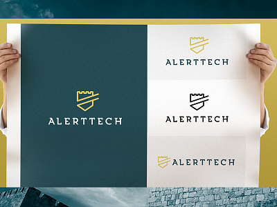 Alert Tech Logo alerts branding logo power safety tech