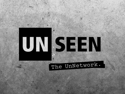 Unseen Brand anonymous bold brand identity logo unseen