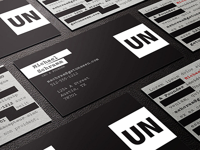 An Unseen Identity anonymous bold brand branding business cards cards design graphic identity logo print redaction