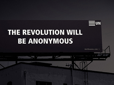 Unseen Billboard anonymous billboard bold brand branding contrast design environmental identity logo revolution typeface