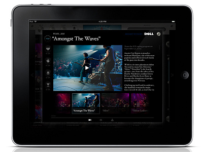 Austin City Limits And Dell acl austin band dell interface ipad live music music music ui