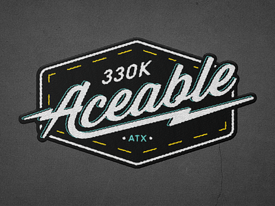 Aceable Special Edition Patch actable black collateral cursive design driving highway mockup patch script teal typography