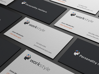 Workstyle Busines Cards biz cards brain business cards collateral letterpress logo mind print tech logo thinking