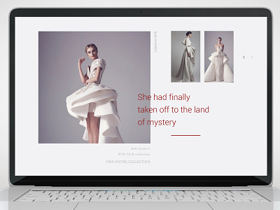 Personal website for fashion designer