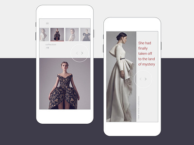 adaptive layout website of the fashion designer