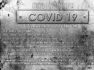covide 19 FULL SHEET coronavirus covid19 metal metalic virus