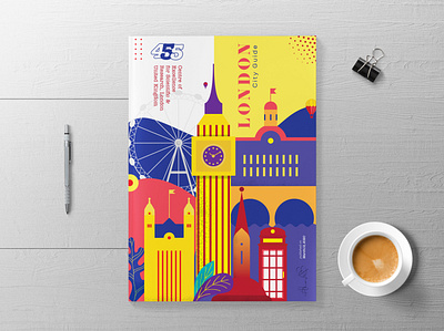 London City Guide InDesign Template | A Fun Project a4 book bold colors brochure design city book template city branding city guide template city illustration clean color colorful indesign indesign template modern travel cover travel guide travel guidebook travel guidebook template