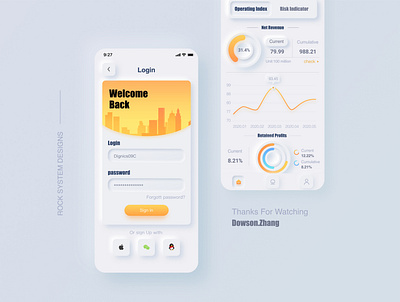 ROCK System Designs app design finance ui