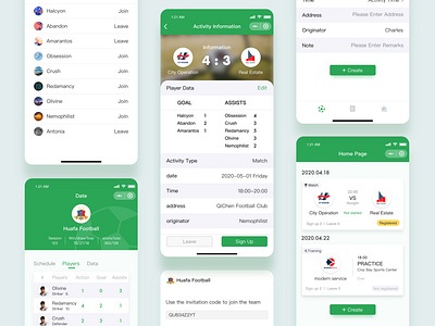 Huafa Football App Design