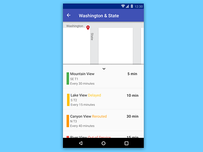 BusyBus design material design mobile app transportation uidesign ux design