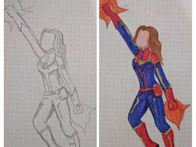 Captain Marvel Drawing