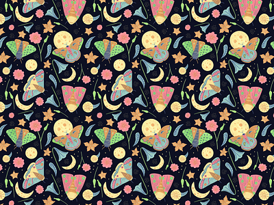 Moths at Midnight Pattern