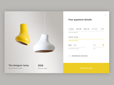 Credit Card Checkout checkout credit card dailyui 002 lamp e commerce purchase shopping ui