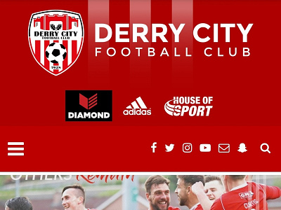 Improved Site Header - DCFC - Mobile football club web developer website