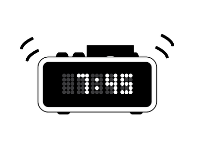 Radio alarm clock icon illustrator radio