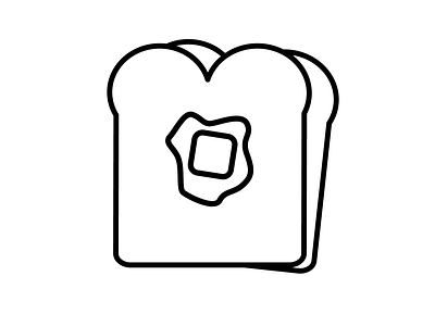 Eat Toast icon illustrator toast
