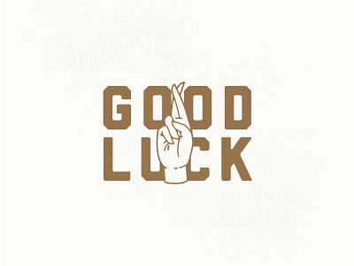 Good Luck! boise fingers crossed gold good luck hand luck raffle