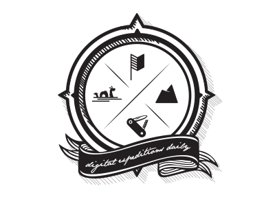 Logo exploration badge illustration logo