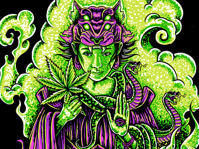 Green Goddess goddess shiva smoke snake tiger weed