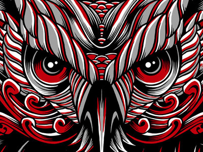 Pale Horse x Steadfast Brand animal apparel bird digital flourish illustration owl red