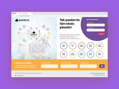 iKampüs Smart School Landing Page Design design ui ux web webdesign website