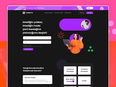 Education Portal Homepage app branding design flat illustration ui web website