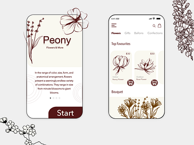 Flower Shop UI adobe adobe xd app design ui ux