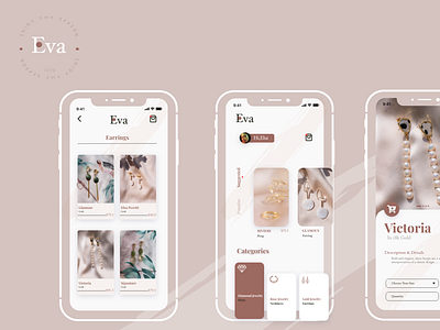 Eva-Jwelery Shop | UI Project adobe xd design ui ux