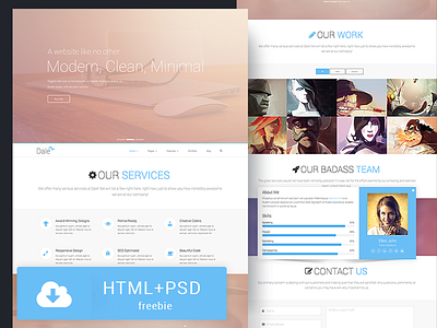 Free HTML/PSD Theme - Dale