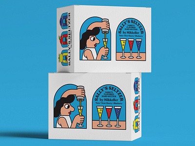 Seltzer Case Mock branding design illustration lifestyle mockup packaging seltzer wip