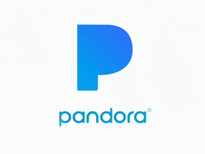 Pandora Logo Ident animation app blue brand branding branding design design gif logo logo animation minimal motion motion animation music app type typography ui ux vector web