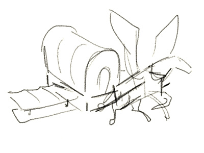 Covered Air Wagon Sketch