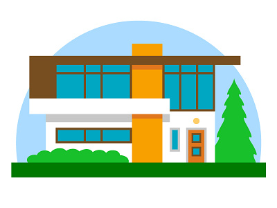 Mod House #2 architecture design house illustration modern