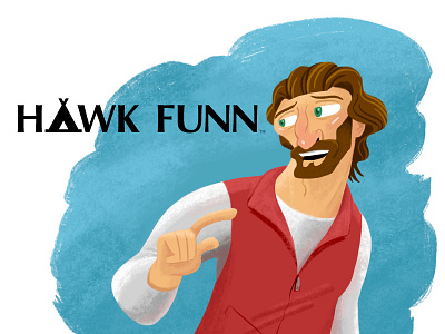 Meet Hawk Funn beard character design hawk funn illustration ipad man